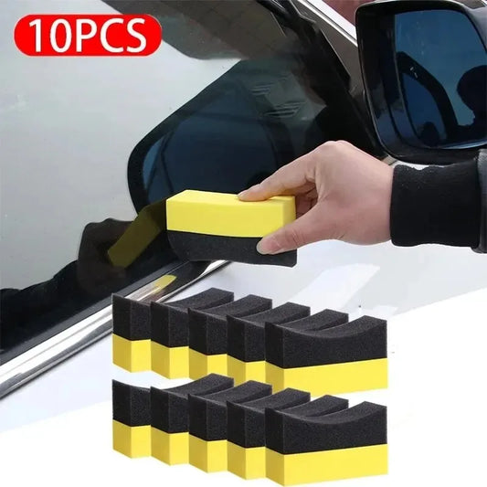 10PCS Auto Cleaning Sponge & Brush Set – Wheel, Tire & Car Wash Detailing Kit